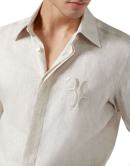 Linen Shirt Silver Cut LS