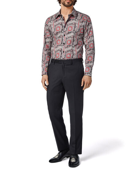 Shirt Silver Cut LS/Milano Paisley