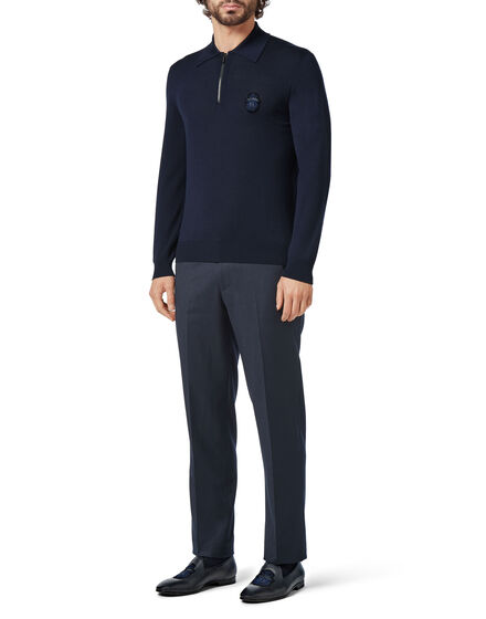Pullover Polo-Neck LS Crest