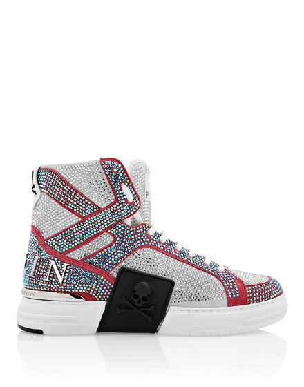 Suede Money KICK$ Hi-Top Sneakers Crystal