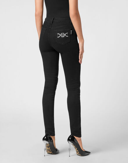 Denim High Waist Jegging Trousers Hexagon