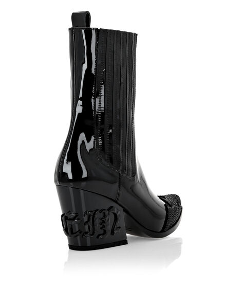 Boots Mid Flat Gothic Plein