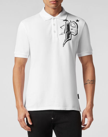 Slim Fit Jersey Polo Shirt Skull&Bones