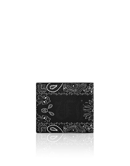 Leather French wallet Paisley Gothic Plein
