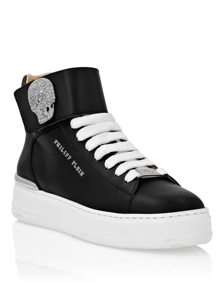 Hi-Top Sneakers Crystal Skull with Crystals