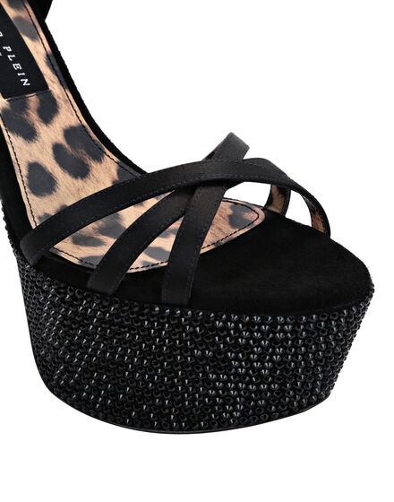 Crystal Platform Sandals