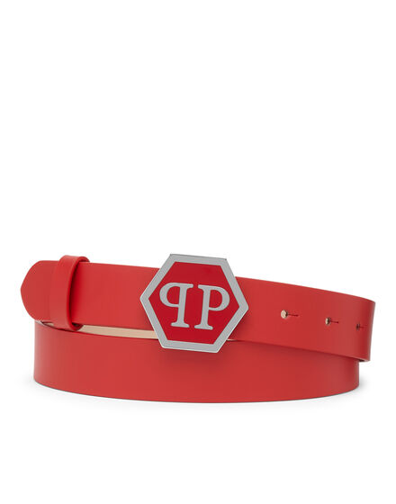 Leather Belt Hexagon