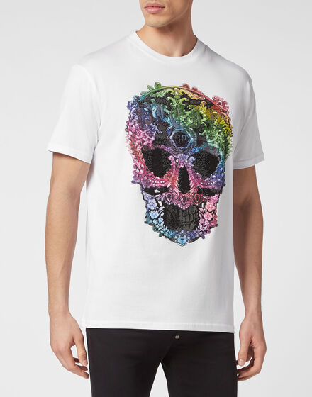 T-shirt Round Neck SS Baroque Skull