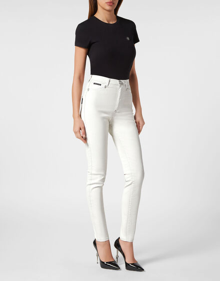 Crystal Skull Denim Super High Waist Jegging