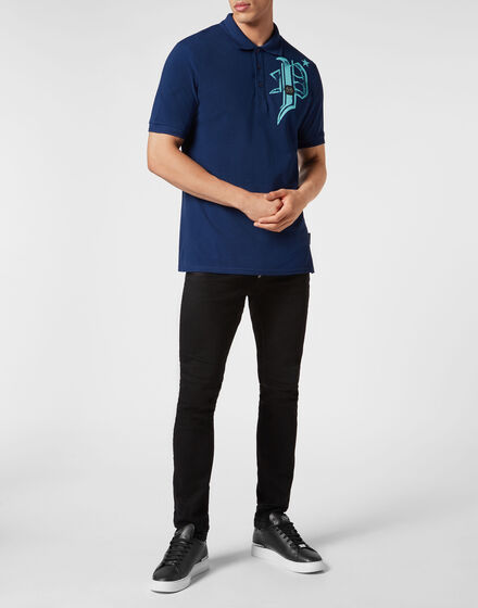 Slim Fit Jersey Polo Shirt Skull&Bones