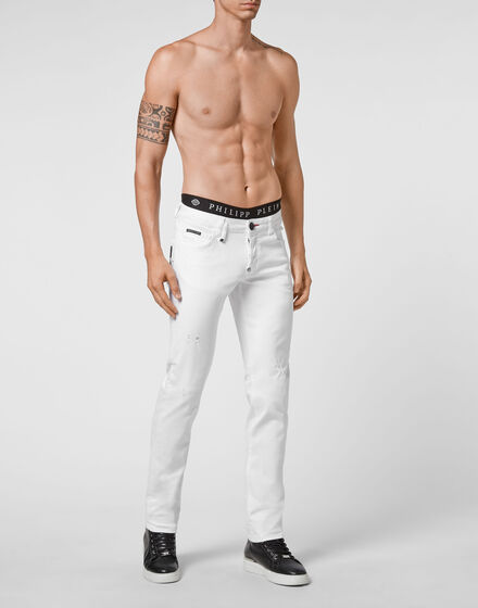 Denim Trousers Straight Cut Supreme Iconic Plein