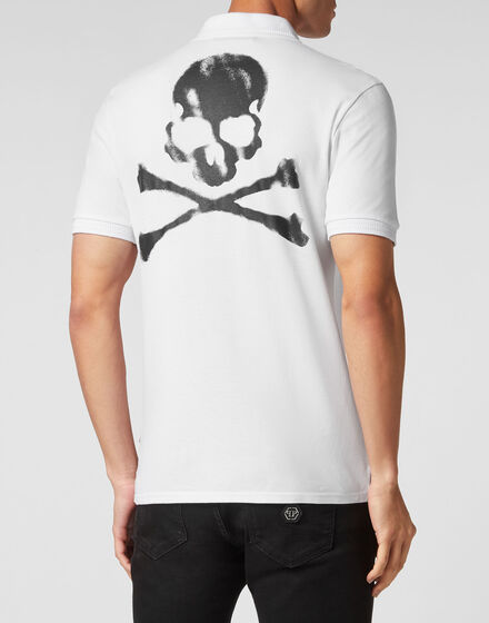 Slim Fit Jersey Polo Shirt Skull&Bones