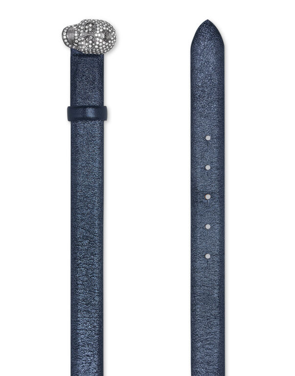 Leather Glitter Belt Skull