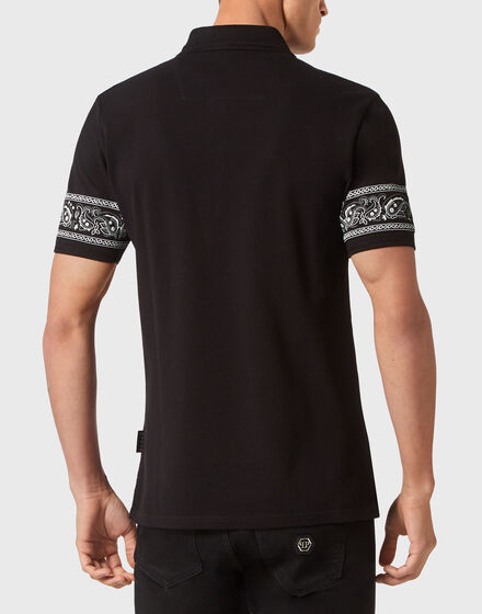 Slim Fit Piquet Polo Shirt SS Paisley Bandana