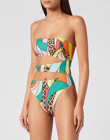 Monokini Rainbow Patchwork